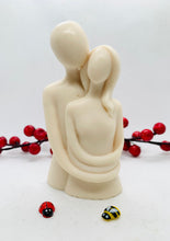 Load image into Gallery viewer, Handmade vegan soaps featuring a man embracing a woman, in beautiful eco friendly packaging. crafted with natural French clays, activated charcoal and essential oils. a eco-friendly, zero waste gift that’s cruelty-free, skin-nourishing, the perfect gift for valentines day or for anniversaries. small business UK