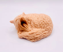 Load image into Gallery viewer, Handmade vegan soaps shaped as a yawning fox. crafted with natural French clays, activated charcoal and essential oils. a eco-friendly, zero waste gift that’s cruelty-free, skin-nourishing, and perfect for animal lovers and gifting. Small business UK