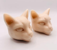 Load image into Gallery viewer, Handmade vegan Siamese cat shaped vegan soaps, set of two, beautifully gift boxed in eco friendly packaging. crafted with natural French clays, activated charcoal and essential oils. a eco-friendly, zero waste gift that’s cruelty-free, skin-nourishing, and perfect for animal lovers. Small Business UK
