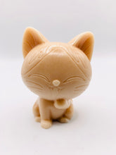 Load image into Gallery viewer, Handmade vegan soaps featuring a cute happy cat in beautiful eco friendly packaging. crafted with natural French clays, activated charcoal and essential oils. a eco-friendly, zero waste gift that’s cruelty-free, skin-nourishing, the perfect gift for cat lovers, or for animal lover gifts. small business UK