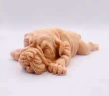 Load image into Gallery viewer, Handmade vegan soaps featuring a detailed shar pei dog design soap. crafted with natural French clays, activated charcoal and essential oils. a eco-friendly, zero waste gift thatās cruelty-free, skin-nourishing, and perfect for dog owner gifts and animal lovers.