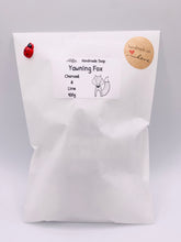 Load image into Gallery viewer, Handmade vegan soaps shaped as a yawning fox. crafted with natural French clays, activated charcoal and essential oils. a eco-friendly, zero waste gift that’s cruelty-free, skin-nourishing, and perfect for animal lovers and gifting. Small business UK