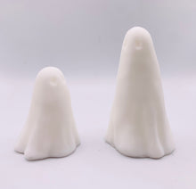 Load image into Gallery viewer, Sheet Ghosts Vegan Soap  - Set of 2 - Gift Boxed Whether it's Halloween or you simply love all things ghostly, our Sheet Ghost soaps are the ideal gift for family, friends, or anyone who enjoys a good scare with their self-care!  No Tricks, Only Treats!! Our vegan Sheet Ghost soaps are free from harmful chemicals and are cruelty-free. modern gifts. handmade home style. All our soaps are made with natural clays and essential oils to gently cleanse and nourish your skin. Plus, they come in eco