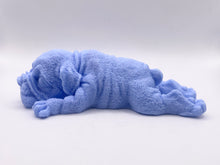 Load image into Gallery viewer, Handmade vegan soaps featuring a detailed shar pei dog design soap. crafted with natural French clays, activated charcoal and essential oils. a eco-friendly, zero waste gift thatās cruelty-free, skin-nourishing, and perfect for dog owner gifts and animal lovers. small business UK