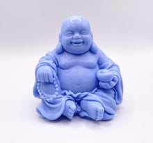 Load image into Gallery viewer, Handmade vegan soaps featuring a chunky buddha in beautiful eco friendly packaging. crafted with natural French clays, activated charcoal and essential oils. a eco-friendly, zero waste gift that’s cruelty-free, skin-nourishing, the perfect gift for any Buddhist or spiritualist. small business UK