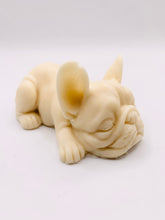 Load image into Gallery viewer, French Bulldog Gift | bulldog Frenchie gift | Frenchie dog Gift | unique dog Gift | pet gift | Sleepy French Bulldog Vegan Soap
Our sleepy French Bulldog soap is almost too cute to use — but we promise, your skin will thank you! This snoozy little pup, complete with a cute heart on his bum, is handmade with your choice of French clay and essential oil, so you get a bar that’s as unique as you are.Perfect for dog lovers, self-care enthusiasts, or anyone who just really wants an adorable bulldog in thei