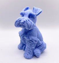 Load image into Gallery viewer, Handmade vegan soaps featuring a large schnauzer dog, in beautiful eco friendly packaging. crafted with natural French clays, activated charcoal and essential oils. a eco-friendly, zero waste gift that’s cruelty-free, skin-nourishing, the perfect gift for dog lovers and animal lovers. small business UK