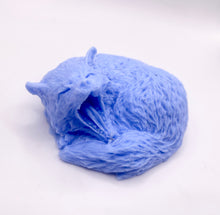 Load image into Gallery viewer, Handmade vegan soaps shaped as a yawning fox. crafted with natural French clays, activated charcoal and essential oils. a eco-friendly, zero waste gift that’s cruelty-free, skin-nourishing, and perfect for animal lovers and gifting. Small business UK