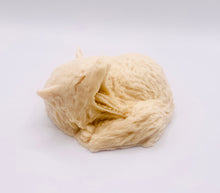 Load image into Gallery viewer, Handmade vegan soaps shaped as a yawning fox. crafted with natural French clays, activated charcoal and essential oils. a eco-friendly, zero waste gift that’s cruelty-free, skin-nourishing, and perfect for animal lovers and gifting. Small business UK