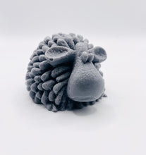 Load image into Gallery viewer, Handmade vegan soaps featuring a cute shaggy sheep, packaged in beautiful eco friendly packaging. crafted with natural French clays, activated charcoal and essential oils. a eco-friendly, zero waste gift that’s cruelty-free, skin-nourishing, the perfect gift for sheep lovers and animal lovers. small business UK