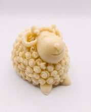 Load image into Gallery viewer, Handmade vegan soaps featuring a gorgeous detailed ram with big curls and a big smile on his face. beautiful eco friendly packaging. crafted with natural French clays, activated charcoal and essential oils. a eco-friendly, zero waste gift that’s cruelty-free, skin-nourishing, and perfect for sheep lovers and animal lovers. UK Small Business