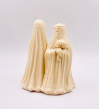 Load image into Gallery viewer, Handmade vegan soaps shaped as a ghost bride and groom. crafted with natural French clays, activated charcoal and essential oils. a eco-friendly, zero waste gift that’s cruelty-free, skin-nourishing, and perfect for Halloween weddings and gifting.
small business UK