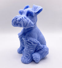 Load image into Gallery viewer, Handmade vegan soaps featuring a large schnauzer dog, in beautiful eco friendly packaging. crafted with natural French clays, activated charcoal and essential oils. a eco-friendly, zero waste gift that’s cruelty-free, skin-nourishing, the perfect gift for dog lovers and animal lovers. small business UK