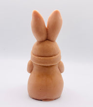 Load image into Gallery viewer, Handmade vegan soaps featuring a gorgeous gnome with easter bunny ears, holding his easter egg packaged in beautiful eco friendly packaging. crafted with natural French clays, activated charcoal and essential oils. a eco-friendly, zero waste gift thatās cruelty-free, skin-nourishing, the perfect gift for any easter hamper or gnome lover. UK Small Business