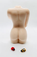 Load image into Gallery viewer, Handmade vegan soaps featuring an athletic female sculpture, packaged in beautiful eco friendly packaging. crafted with natural French clays, activated charcoal and essential oils. a eco-friendly, zero waste gift that’s cruelty-free, skin-nourishing, the perfect gift for valentines or pride gifts. small business UK