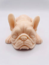 Load image into Gallery viewer, French Bulldog Gift | bulldog Frenchie gift | Frenchie dog Gift | unique dog Gift | pet gift | Sleepy French Bulldog Vegan Soap
Our sleepy French Bulldog soap is almost too cute to use — but we promise, your skin will thank you! This snoozy little pup, complete with a cute heart on his bum, is handmade with your choice of French clay and essential oil, so you get a bar that’s as unique as you are.Perfect for dog lovers, self-care enthusiasts, or anyone who just really wants an adorable bulldog in thei