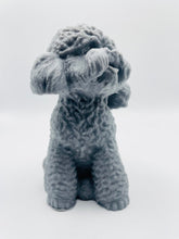 Load image into Gallery viewer, Handmade vegan soaps featuring a large detailed cockapoo dog wrapped in beautiful eco friendly packaging crafted with natural French clays, activated charcoal and essential oils. a eco-friendly, zero waste gift that’s cruelty-free, skin-nourishing, and perfect gift for cockapoo owners, dog lovers and animal themed gifts. small business UK