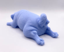 Load image into Gallery viewer, Handmade vegan soap featuring sleepy pug lying down and packed in beautiful eco friendly packaging. crafted with natural French clays, activated charcoal and essential oils. a eco-friendly, zero waste gift that’s cruelty-free, skin-nourishing, and perfect for pug owners, dog lovers or animal themed gifts. Small business UK