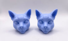 Load image into Gallery viewer, Handmade vegan Siamese cat shaped vegan soaps, set of two, beautifully gift boxed in eco friendly packaging. crafted with natural French clays, activated charcoal and essential oils. a eco-friendly, zero waste gift that’s cruelty-free, skin-nourishing, and perfect for animal lovers. Small Business UK