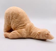 Load image into Gallery viewer, Handmade vegan soaps featuring a huge lazy polar bear with his bum up in the air. gift boxed in beautiful eco friendly packaging. crafted with natural French clays, activated charcoal and essential oils. a eco-friendly, zero waste gift that’s cruelty-free, skin-nourishing, the perfect gift for polar bear lovers, Christmas gifts or for animal lover gifts. small business UK