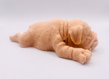 Load image into Gallery viewer, Handmade vegan soaps featuring a detailed shar pei dog design soap. crafted with natural French clays, activated charcoal and essential oils. a eco-friendly, zero waste gift thatās cruelty-free, skin-nourishing, and perfect for dog owner gifts and animal lovers. small business UK