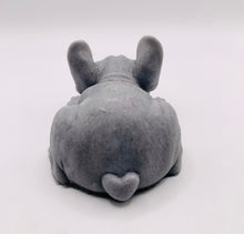 Load image into Gallery viewer, Handmade vegan soaps featuring a french bulldog dog with a cute heart on his bum wrapped in beautiful eco friendly packaging crafted with natural French clays, activated charcoal and essential oils. a eco-friendly, zero waste gift that’s cruelty-free, skin-nourishing, and perfect gift for frenchie owners, dog lovers and animal themed gifts. small business UK