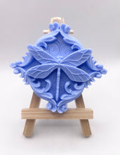 Load image into Gallery viewer, Handmade vegan soaps featuring a detailed dragonfly, in beautiful eco friendly packaging. crafted with natural French clays, activated charcoal and essential oils. a eco-friendly, zero waste gift that’s cruelty-free, skin-nourishing, the perfect gift for dragonfly lovers or for animal lovers. small business UK