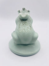 Load image into Gallery viewer, Handmade vegan soaps featuring a frog wearing a crown, in beautiful eco friendly packaging. crafted with natural French clays, activated charcoal and essential oils. a eco-friendly, zero waste gift that’s cruelty-free, skin-nourishing, the perfect gift for frog lovers or for animal lovers. small business UK
