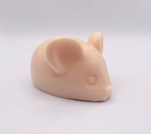 Load image into Gallery viewer, Handmade vegan soaps featuring a chunky mouse soap in beautiful eco friendly packaging. crafted with natural French clays, activated charcoal and essential oils. a eco-friendly, zero waste gift that’s cruelty-free, skin-nourishing, the perfect gift for any mouse or animal lover. UK Small Business