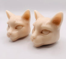Load image into Gallery viewer, Handmade vegan Siamese cat shaped vegan soaps, set of two, beautifully gift boxed in eco friendly packaging. crafted with natural French clays, activated charcoal and essential oils. a eco-friendly, zero waste gift that’s cruelty-free, skin-nourishing, and perfect for animal lovers. Small Business UK