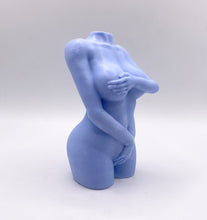 Load image into Gallery viewer, Handmade vegan soaps featuring an athletic female sculpture, packaged in beautiful eco friendly packaging. crafted with natural French clays, activated charcoal and essential oils. a eco-friendly, zero waste gift that’s cruelty-free, skin-nourishing, the perfect gift for valentines or pride gifts. small business UK