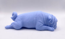 Load image into Gallery viewer, Handmade vegan soap featuring sleepy pug lying down and packed in beautiful eco friendly packaging. crafted with natural French clays, activated charcoal and essential oils. a eco-friendly, zero waste gift that’s cruelty-free, skin-nourishing, and perfect for pug owners, dog lovers or animal themed gifts. Small business UK