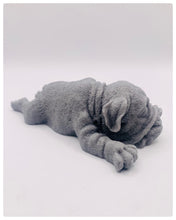 Load image into Gallery viewer, Handmade vegan soaps featuring a detailed shar pei dog design soap. crafted with natural French clays, activated charcoal and essential oils. a eco-friendly, zero waste gift thatās cruelty-free, skin-nourishing, and perfect for dog owner gifts and animal lovers. small business UK