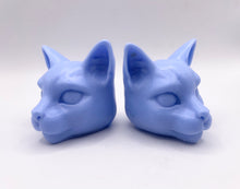 Load image into Gallery viewer, Handmade vegan Siamese cat shaped vegan soaps, set of two, beautifully gift boxed in eco friendly packaging. crafted with natural French clays, activated charcoal and essential oils. a eco-friendly, zero waste gift that’s cruelty-free, skin-nourishing, and perfect for animal lovers. Small Business UK
