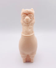 Load image into Gallery viewer, Handmade vegan soaps featuring a llama or alpaca wearing a jumper and sunglasses wrapped in beautiful eco friendly packaging crafted with natural French clays, activated charcoal and essential oils. a eco-friendly, zero waste gift that’s cruelty-free, skin-nourishing, and perfect for alpaca or llama gifts and animal themed gifts. small business UK