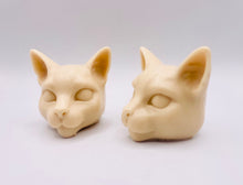 Load image into Gallery viewer, Handmade vegan Siamese cat shaped vegan soaps, set of two, beautifully gift boxed in eco friendly packaging. crafted with natural French clays, activated charcoal and essential oils. a eco-friendly, zero waste gift that’s cruelty-free, skin-nourishing, and perfect for animal lovers. Small Business UK