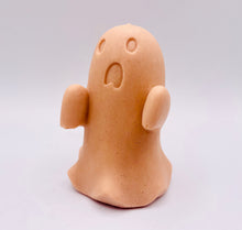 Load image into Gallery viewer, Handmade vegan soaps shaped as a cute ghost. crafted with natural French clays, activated charcoal and essential oils. a eco-friendly, zero waste gift that’s cruelty-free, skin-nourishing, and perfect for Halloween and gifting. Small Business UK