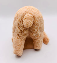 Load image into Gallery viewer, Handmade vegan soaps featuring a huge lazy polar bear with his bum up in the air. gift boxed in beautiful eco friendly packaging. crafted with natural French clays, activated charcoal and essential oils. a eco-friendly, zero waste gift that’s cruelty-free, skin-nourishing, the perfect gift for polar bear lovers, Christmas gifts or for animal lover gifts. small business UK