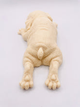 Load image into Gallery viewer, Handmade vegan soaps featuring a detailed shar pei dog design soap. crafted with natural French clays, activated charcoal and essential oils. a eco-friendly, zero waste gift thatās cruelty-free, skin-nourishing, and perfect for dog owner gifts and animal lovers. small business UK