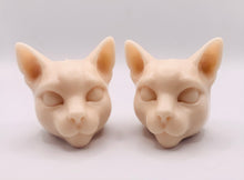 Load image into Gallery viewer, Handmade vegan Siamese cat shaped vegan soaps, set of two, beautifully gift boxed in eco friendly packaging. crafted with natural French clays, activated charcoal and essential oils. a eco-friendly, zero waste gift that’s cruelty-free, skin-nourishing, and perfect for animal lovers. Small Business UK