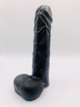 Load image into Gallery viewer, Novelty vegan soap in the shape of a penis with vein details. Highly realistic! Perfect for Pride Gifts UK, hen party gifts or fun secret Santa gift. Wrapped in beautiful eco friendly packaging. Small business UK.