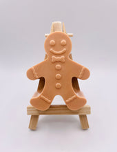 Load image into Gallery viewer, Christmas Gift | Secret Santa Gift | Stocking Filler | Father Christmas Gift | Santa Claus Gift | Christmas Tree Gift | Handmade Vegan Soap Gift | Gingerbread Man Gift | Gonk Gift | Gingerbread Man Vegan Soap. Eco conscious gifts. 
Add a touch of festivity to your bathroom with this gorgeous, chunky gingerbread man soap. Available in your choice of colour and essential oil. Vegan and cruelty free.