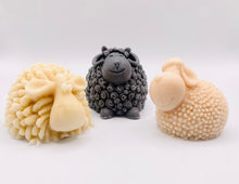 Load image into Gallery viewer, Sheep gift - sheep lover gift. Eco conscious gift. Ram, Sheep & Lamb Gift Set 240g - Gift Boxed - Vegan Soaps
Need some "ewe" time?  Our gorgeous Shaggy Sheep, Curly Ram, and Spring Lamb gift set is made with natural clays and essential oils leaving you feeling baa-rilliantly clean. These adorable soaps are gift boxed in eco-friendly packaging, so you'll be saving the planet while getting your sheep on! 
This gift set contains:
1 X Charcoal & Lime Ram 100g
1 x Orange & Yellow French Clay Sheep