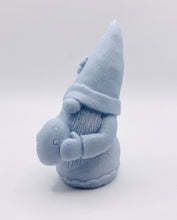 Load image into Gallery viewer, Handmade vegan soaps featuring a gorgeous gnome holding his easter egg packaged in beautiful eco friendly packaging. crafted with natural French clays, activated charcoal and essential oils. a eco-friendly, zero waste gift that’s cruelty-free, skin-nourishing, the perfect gift for any easter hamper or gnome lover. UK Small Business