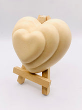 Load image into Gallery viewer, Handmade vegan soaps featuring a beautiful heart in beautiful eco friendly packaging crafted with natural French clays, activated charcoal and essential oils. a eco-friendly, zero waste gift that’s cruelty-free, skin-nourishing, and perfect for valentines day and romantic themed gifts. small business UK