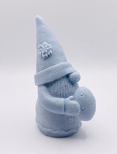 Load image into Gallery viewer, Handmade vegan soaps featuring a gorgeous gnome holding his easter egg packaged in beautiful eco friendly packaging. crafted with natural French clays, activated charcoal and essential oils. a eco-friendly, zero waste gift that’s cruelty-free, skin-nourishing, the perfect gift for any easter hamper or gnome lover. UK Small Business