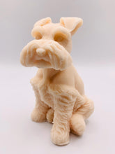 Load image into Gallery viewer, Handmade vegan soaps featuring a large schnauzer dog, in beautiful eco friendly packaging. crafted with natural French clays, activated charcoal and essential oils. a eco-friendly, zero waste gift that’s cruelty-free, skin-nourishing, the perfect gift for dog lovers and animal lovers. small business UK