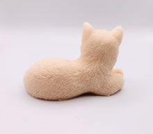 Load image into Gallery viewer, Handmade vegan soaps featuring a lazy cat, in beautiful eco friendly packaging. crafted with natural French clays, activated charcoal and essential oils. a eco-friendly, zero waste gift that’s cruelty-free, skin-nourishing, the perfect gift for cat lovers or for animal lovers. small business UK