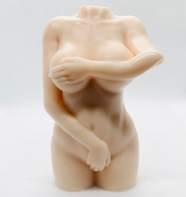 Load image into Gallery viewer, Handmade vegan soaps featuring an athletic female sculpture, packaged in beautiful eco friendly packaging. crafted with natural French clays, activated charcoal and essential oils. a eco-friendly, zero waste gift that’s cruelty-free, skin-nourishing, the perfect gift for valentines or pride gifts. small business UK