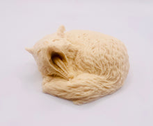 Load image into Gallery viewer, Handmade vegan soaps shaped as a yawning fox. crafted with natural French clays, activated charcoal and essential oils. a eco-friendly, zero waste gift that’s cruelty-free, skin-nourishing, and perfect for animal lovers and gifting. Small business UK